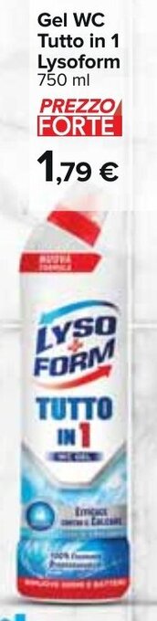 Carrefour Gel WC Tutto in 1 Lysoform 750 ml offerta