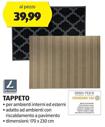 ALDI TAPPETO 170 x 230 cm offerta