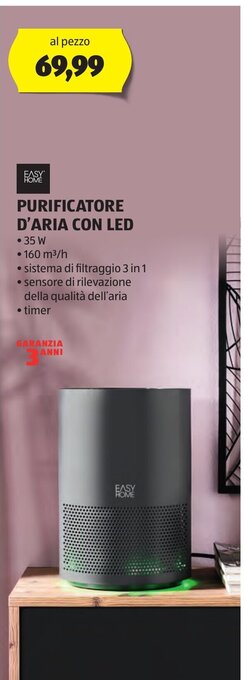PURIFICATORE D'ARIA CON LED