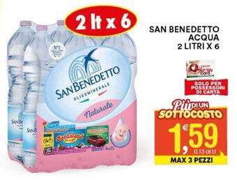 Gecop SAN BENEDETTO ACQUA 2 LITRI X 6 offerta