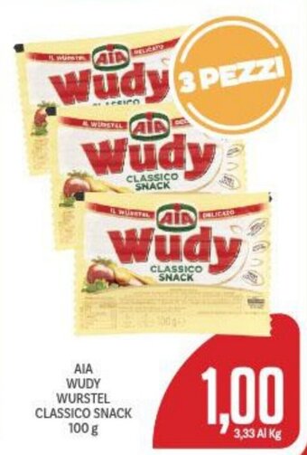 Supermercati Piccolo AIA WUDY WURSTEL CLASSICO SNACK 100 g offerta