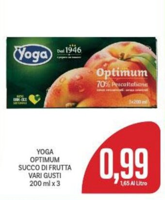 Supermercati Piccolo YOGA OPTIMUM SUCCO DI FRUTTA VARI GUSTI 200 ml x 3 offerta