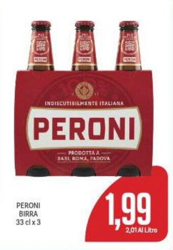Supermercati Piccolo PERONI BIRRA 33 cl x 3 offerta