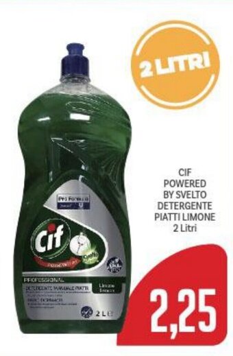 Supermercati Piccolo CIF POWERED BY SVELTO DETERGENTE PIATTI LIMONE 2 Litri offerta