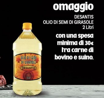 Supermercati Piccolo DESANTIS OLIO DI SEMI DI GIRASOLE 2 Litri offerta