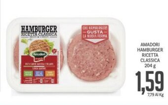 Supermercati Piccolo AMADORI HAMBURGER RICETTA CLASSICA 204 g offerta