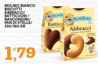 Gecop MULINO BIANCO BISCOTTI ABBRACCI/ BATTICUORI/ NASCONDINI/ PAN DI STELLE/ 330/350 GR offerta
