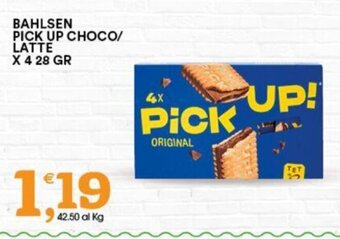 BAHLSEN PICK UP CHOCO/ LATTE X 4 28 GR
