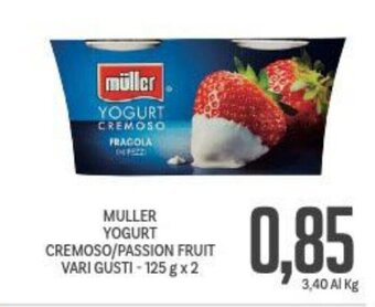 Supermercati Piccolo MULLER YOGURT CREMOSO/PASSION FRUIT VARI GUSTI-125 g x 2 offerta