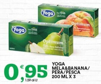 YOGA MELA&BANANA/ PERA/PESCA 200 ML X 3