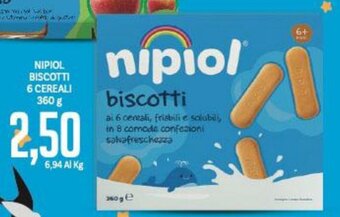 Supermercati Piccolo NIPIOL BISCOTTI 6 CEREALI 360 g offerta