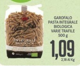 Supermercati Piccolo GAROFALO PASTA INTEGRALE BIOLOGICA VARIE TRAFILE 500 g offerta