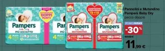 Carrefour Pannolini e Mutandino Pampers Baby Dry offerta