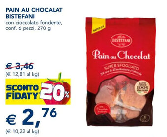 PAIN AU CHOCALAT BISTEFANI conf. 6 pezzi, 270 g
