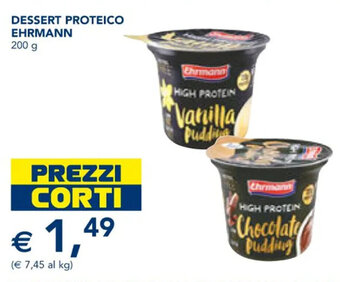 Esselunga DESSERT PROTEICO EHRMANN 200 g offerta