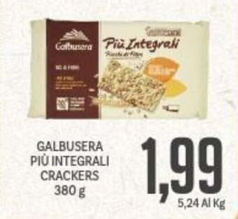 Supermercati Piccolo GALBUSERA PIÙ INTEGRALI CRACKERS 380 g offerta