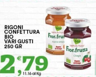 Gecop RIGONI CONFETTURA BIO VARI GUSTI 250 GR offerta