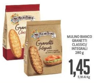 Supermercati Piccolo MULINO BIANCO GRANETTI CLASSICI/ INTEGRALI 280 g offerta