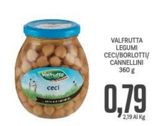Supermercati Piccolo VALFRUTTA LEGUMI CECI/BORLOTTI/ CANNELLINI 360 g offerta