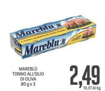 Supermercati Piccolo MAREBLÙ TONNO ALL'OLIO DI OLIVA 80 g x 3 offerta