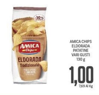 Supermercati Piccolo AMICA CHIPS ELDORADA PATATINE VARI GUSTI 130 g offerta