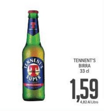 Supermercati Piccolo TENNENT'S BIRRA 33 cl offerta