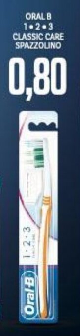 Supermercati Piccolo ORAL B 1.2.3 CLASSIC CARE SPAZZOLINO offerta