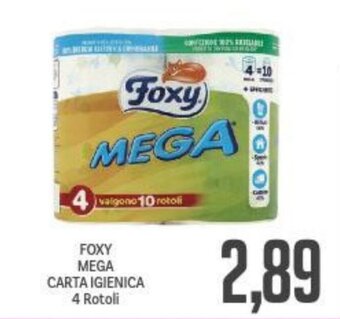 Supermercati Piccolo FOXY MEGA CARTA IGIENICA 4 Rotoli offerta