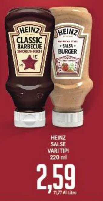 Supermercati Piccolo HEINZ SALSE VARI TIPI 220 ml offerta