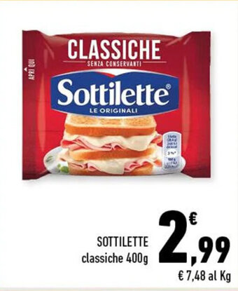 Conad SOTTILETTE classiche 400g offerta