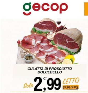 Gecop CULATTA DI PROSCIUTTO DOLCEBELLO offerta