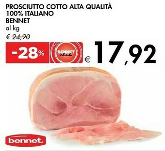 Bennet Bennet Prosciutto Cotto Alta Qualita 100% Italiano offerta