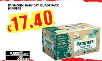 Bennet Pampers Pannolini Baby Dry Quadripack offerta