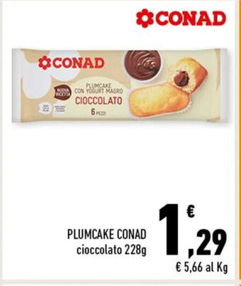 Conad PLUMCAKE CONAD cioccolato 228g offerta