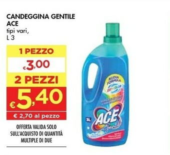 Bennet Ace Candeggina Gentile offerta