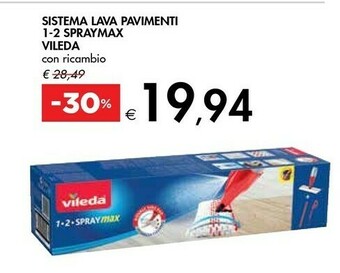 Bennet Vileda Sistema Lava Pavimenti 1-2 Spraymax offerta