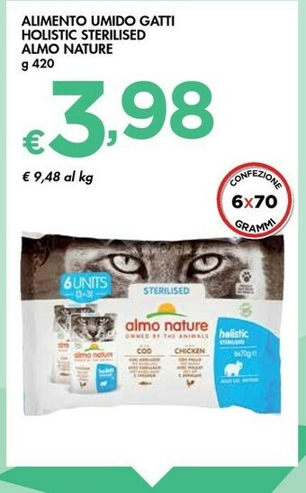 Bennet Almo Nature Alimento Umido Gatti Holistic Sterilised offerta