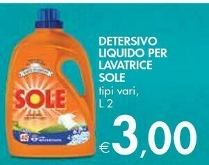 Bennet Sole Detersivo Liquido Per Lavatrice offerta