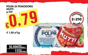 Bennet Mutti Polpa Di Pomodoro offerta