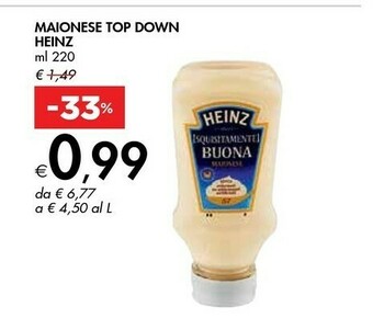 Bennet Heinz Maionese Top Down offerta