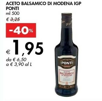 Bennet Ponti Aceto Balsamico Di Modena IGP 500 G(ml) offerta