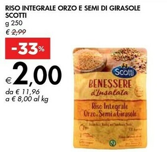 Bennet Scotti Benessere D'Insalata Riso Integrale Orzo E Semi Di Girasole offerta