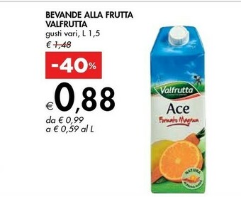 Bennet Valfrutta Bevande Alla Frutta Ace offerta