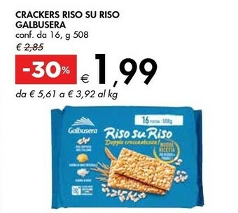 Bennet Galbusera Crackers Riso Su Riso offerta