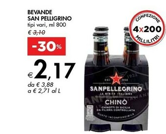 Bennet San Pellegrino Bevande Chino offerta