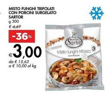 Bennet Sartor Misto Funghi Trifolati Con Porcini Surgelato offerta