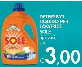 Bennet Sole Detersivo Liquido Per Lavatrice offerta