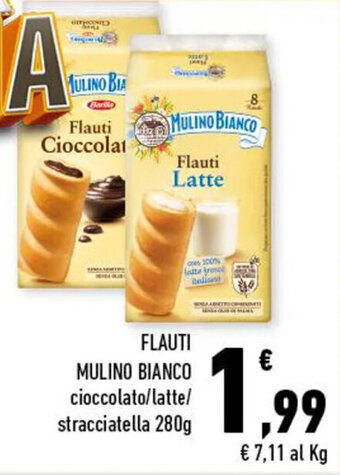 Conad FLAUTI MULINO BIANCO cioccolato/latte/ stracciatella 280g offerta