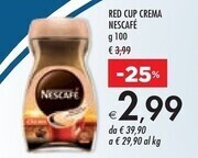 Bennet Nescafé red cup crema offerta