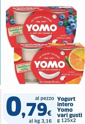 Sigma Yomo yogurt intero offerta